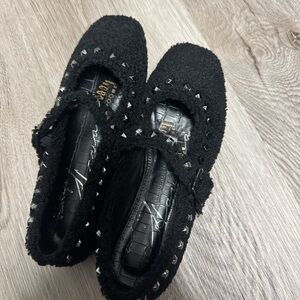 Vintage Havana Black Studded Flats